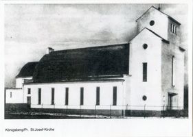 Königsberg (Pr.), Stadtkreis Königsberg Schifferdeckerstraße Königsberg (Pr.), St. Josef Kirche Königsberg, Stadtteil Ponarth