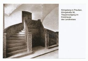 Königsberg (Pr.), Stadtkreis Königsberg Straße der SA 56 Königsberg, Königstraße, Kreishaus, Treppenaufgang 