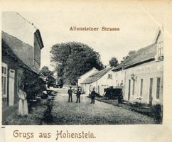 Hohenstein Kr. Osterode, Stadt, Kreis Osterode Hohenstein i. Ostpr., Allensteiner Straße Хоэнштайн в Восточной Пруссии, Алленштайнерштрассе