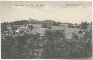 Nidden, Kreis Memel Nidden, Blick auf die Kirche 