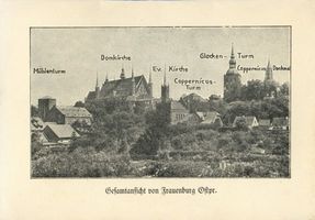 Frauenburg, Kreis Braunsberg Frauenburg, Gesamtansicht Frauenburg, Kopernikus-Denkmal