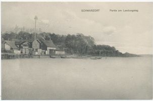 Schwarzort, Kreis Memel Schwarzort, Partie am Landungssteg 