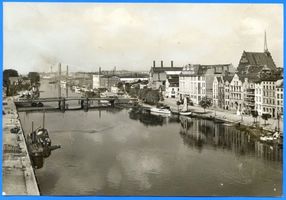 Elbing, Stadt, Stadtkreis Elbing Elbing, Hafenbild (rechts die Marienkirche) 