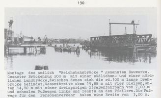 Königsberg (Pr.), Stadtkreis Königsberg Königsberg , Montage der  Reichsbahnbrücke 