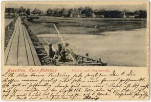 Rossitten Kr. Samland, Kreis Samland Rossitten Kr. Samland, Mole und Dorfansicht 
