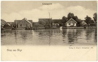 Gilge, Kreis Labiau Gilge, Totalansicht Labiau, Orte im Kreis