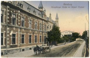 Sensburg, Stadt, Kreis Sensburg Sensburg, Königsberger Straße mit Postamt 