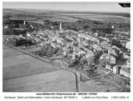 Gerdauen, Stadt und Bahnstation, Kreis Gerdauen 