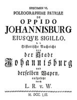 Johannisburg, Kreis Johannisburg Johannisburg, Wappenbeschreibung Johannisburg (Kreis), nicht verortete Bildmotive
