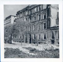 Königsberg (Pr.), Stadtkreis Königsberg Nachtigallensteig 13,13a,14 Königsberg (Pr.), Mietshäuser Nachtigallensteig nach Bombenangriff Königsberg, Zweiter Weltkrieg und das Ende