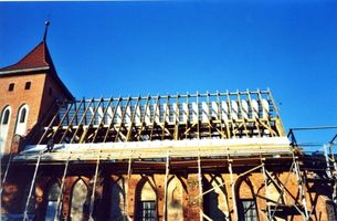Arnau Kr. Samland, Kreis Samland  Arnau, Aufbau Kirche
