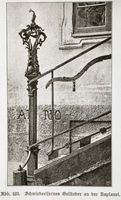 Königsberg (Pr.), Stadtkreis Königsberg  1-4 Königsberg, Katholische Kirchenstraße, Schmiedeeiserners Geländer an der Kaplanei 