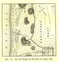 Rossitten Kr. Samland, Kreis Samland Rossitten Kr. Samland, Die fünf Berge bei Rossitten im Jahre 1859 Kurische Nehrung, Dünen