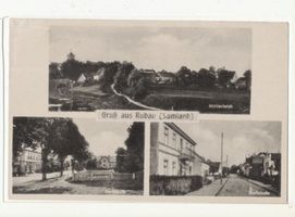 Rudau Kr. Samland, Historischer Schlachtenort, Kreis Samland Rudau Kr. Samland, Historischer Schlachtenort, Mühlenteich, Dorfstraße, Dorfstraße 