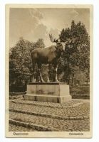 Gumbinnen, Stadt, Kreis Gumbinnen Magazinplatz Gumbinnen, Elchstandbild III Гумбиннен, статуя лося, III