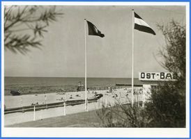 Cranz Kr. Samland, Ort, Kreis Samland Cranz Kr. Samland, Strand mit Ost-Bad 