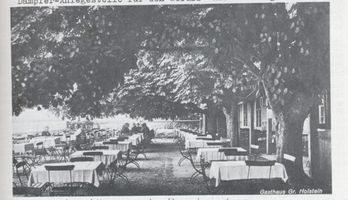 Groß Holstein, Stadtkreis Königsberg Groß Holstein, Restaurant Villa Holstein Gartenansicht 
