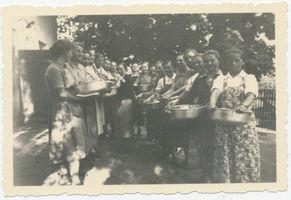 Obrotten, Kreis Samland Obrotten, Reichsarbeitsdienstlager 2/13, Appell Оброттен, трудовой лагерь РАД 2/13, построение