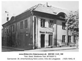 Tilsit, Stadt, Stadtkreis Tilsit Garnisonstraße 36