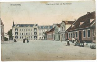 Braunsberg Kr. Braunsberg, Kreis Braunsberg Braunsberg, Ostpr., Seifensiederei-Platz u. Fabrikstraße Браунсберг, Вост. Пруссия, площадь Мыловаренного завода и Фабрикштрассе