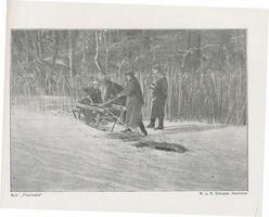  Masuren, Eisangelei, Heranholen der Flügel mit der Winde Masuren, Fischerei