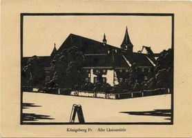 Königsberg (Pr.), Stadtkreis Königsberg Königsberg (Pr.), Alte Universität, Künstlerkarte Кёнигсберг (Пр.), старый университет, художественная открытка