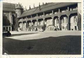 Königsberg (Pr.), Stadtkreis Königsberg Königsberg (Pr.), Nordflügel des Schlosses, Schloßhof Königsberg, Weinrestaurant  Blutgericht  im Schloß