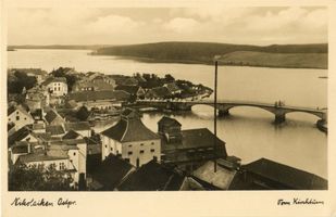 Nikolaiken Kr. Sensburg, Kreis Sensburg Nikolaiken Kr. Sensburg, Blick vom Kirchturm auf die Stadt Николайкен, р-н Зенсбург, вид с церковной башни на город