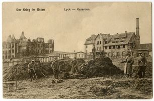 Lyck, Stadt, Kreis Lyck Lyck, Kasernen, Kriegszerstörungen Erster Weltkrieg