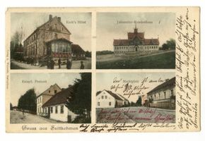 Wehrkirchen, Ort, Kreis Goldap Szittkehmen, Hotel, Krankenhaus, Post, Marktplatz 