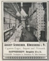 Königsberg (Pr.), Stadtkreis Königsberg Bergplatz 13-14 Königsberg (Pr.), Bergplatz, Cigarren-Lager, August Schreiber Кёнигсберг (Пр.), Бергплац, склад сигар, Август Шрайбер