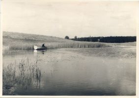  Rominter Heide, Angler am Goldapfluß Роминтская пуща, рыболов на реке Голдапе