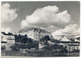 Rhein Kr. Lötzen, Kreis Lötzen Rhein Kr. Lötzen, Teilansicht mit Schloß II 