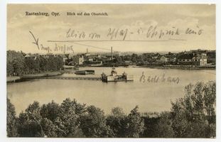Rastenburg, Stadt, Kreis Rastenburg Rastenburg, Blick auf den Oberteich Растенбург, вид на Верхний пруд