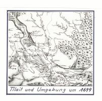 Tilsit, Stadt, Stadtkreis Tilsit Tilsit, Plan von Tilsit und Umgebung um 1699 