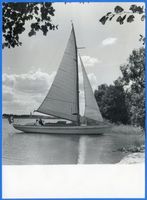 Nikolaiken Kr. Sensburg, Kreis Sensburg Nikolaiken Kr. Sensburg, Segelboot auf dem Talter See an der Königsecke 