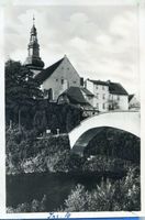 Insterburg, Stadt, Stadtkreis Insterburg Insterburg, Lutherkirche, Bogenbrücke über die Angerapp Insterburg, Lutherkirche