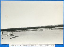 Rossitten Kr. Samland, Kreis Samland Rossitten Kr. Samland,  Erste Landung des Hilfsmotorseglers Росситтен, Самбийский район, первая посадка вспомогательного мотопланера