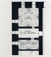 Tapiau, Kreis Wehlau Tapiau, Ordensschloß, Grundriß des Gebietiger-Gemachs Тапиау, орденский замок, план комнаты комтура