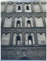 Allenstein, Stadtkreis Allenstein Allenstein, Jakobikirche, Turm, Teil des Giebels Allenstein, Jakobikirche