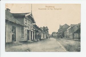 Heydekrug Kr. Heydekrug, Kreis Heydekrug Heydekrug Kr. Heydekrug, Hauptstraße mit Kgl. Amtsgericht 