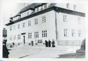 Kuckerneese, Ort, Kreis Elchniederung Kaukehmen, Postamt am Marktplatz Kuckerneese, Am Markt