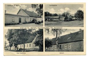 Groß Skirlack, Kreis Angerapp Groß Skirlack, Gasthaus, Dorfansicht, Gut, Schule 