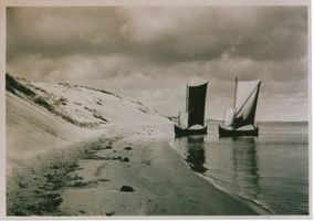 Schwarzort, Kreis Memel Schwarzort, Dünen und Fischerboote II Kurische Nehrung, Fischerei
