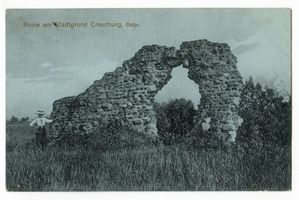 Kreuzburg (Ostpr.), Kreis Preußisch Eylau Creuzburg, Ruine am Stadtgrund Кройцбург, руины в Штадтгрунде