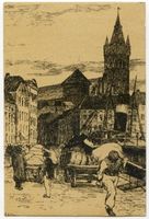 Königsberg (Pr.), Stadtkreis Königsberg Königsberg (Pr.), Am Hundegatt und Schloss, Zeichnung Кёнигсберг (Пр.), у Хундегатта и замка, рисунок