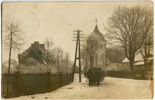 Gedwangen, Kreis Neidenburg Jedwabno, Kirche und Pfarrhaus II 