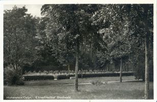 Hohenstein Kr. Osterode, Stadt, Kreis Osterode Hohenstein i. Ostpr., Heldenfriedhof am Stadtwald II 