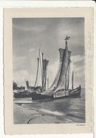 Pillkoppen, Kreis Samland Pillkoppen, Kurenkähne am Haffstrand, II Пилькоппен, куршские лодки на берегу залива, II
