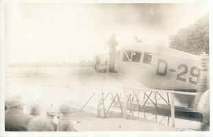 Passenheim, Stadt, Kreis Ortelsburg Passenheim, Wasserflugzeug auf dem Kalbensee 